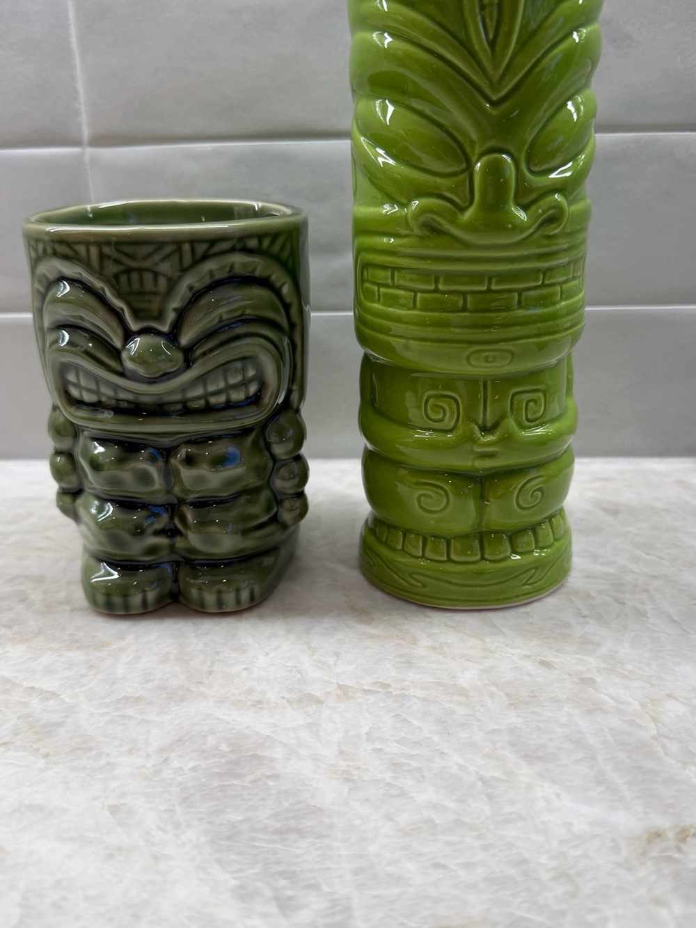 2 ceramic Hawaiian Timi Mugs Hawaiian Drinkware Tiki Barware Tiki Glasses